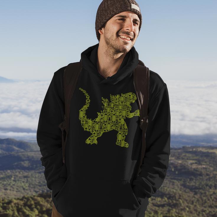 T-Rex Monster Kaiju Robot City Giant Dinosaur Hoodie Lifestyle