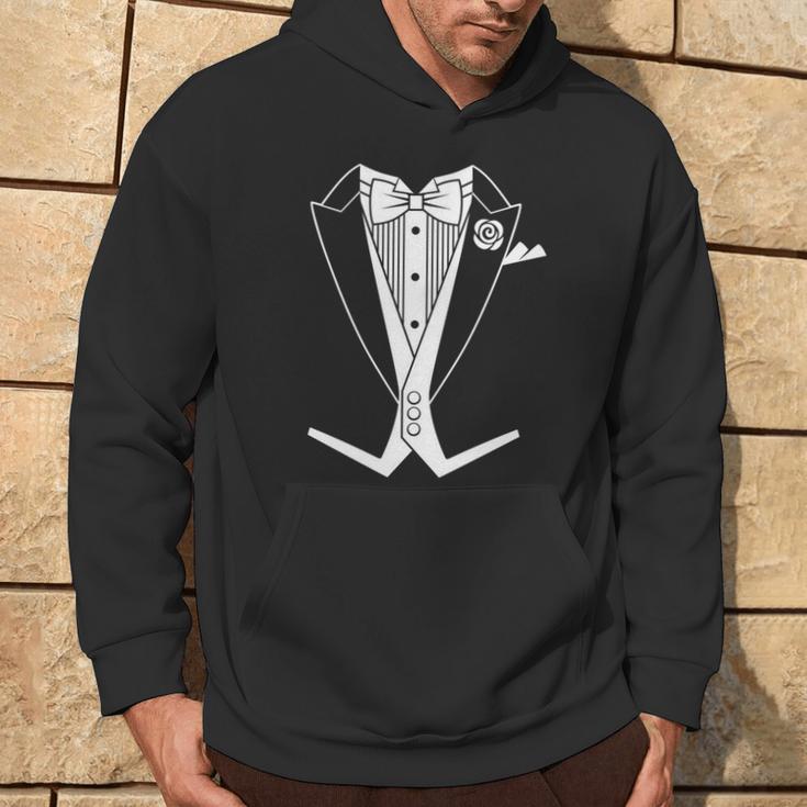 Tails Tuxedo White Tie Hoodie Lifestyle