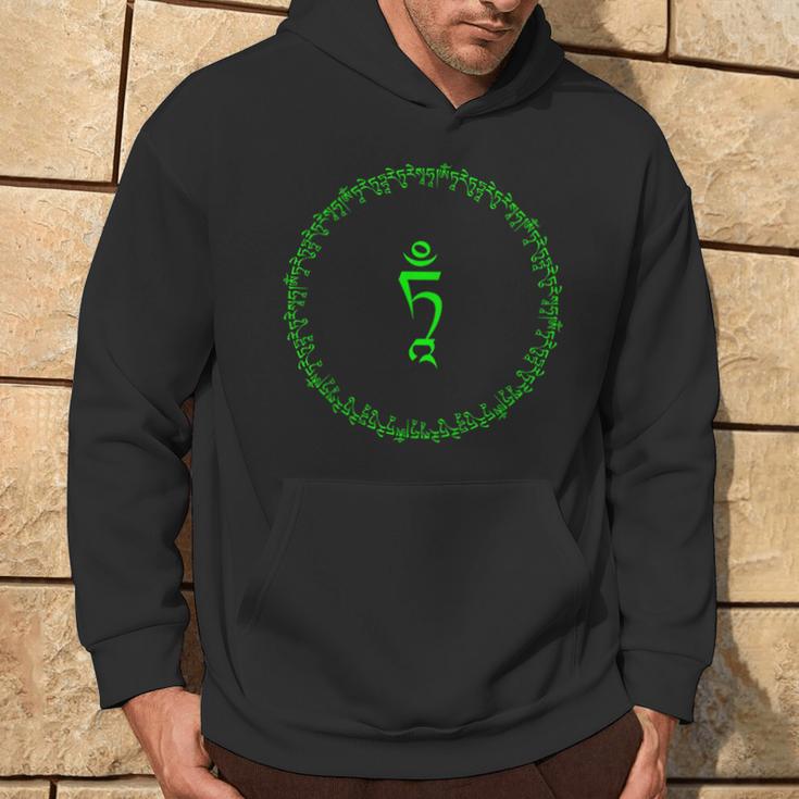 Tara Buddha Om Tare Tuttare Ture Soha Mantra Tibetisch Grün Hoodie Lebensstil