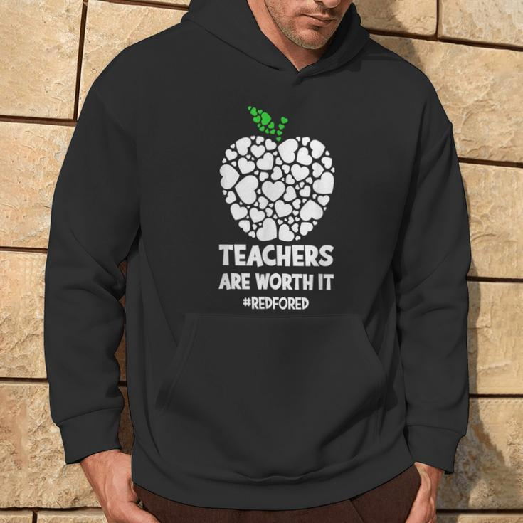 Teachers Are Worth It Red For Ed Hoodie Lifestyle
