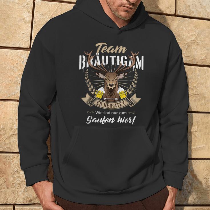 Team Groom Deer Jga Bachelor Party Saufen Hoodie Lebensstil