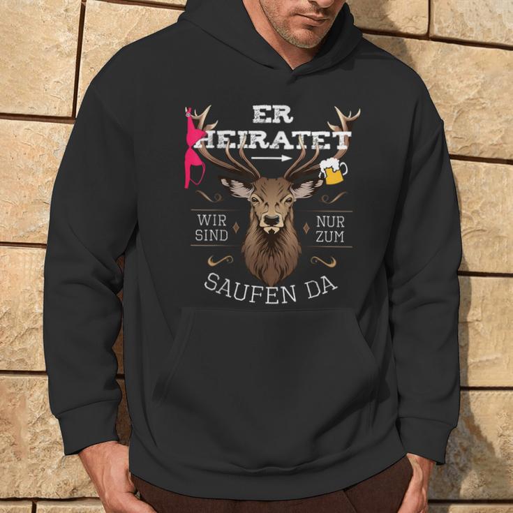 Team Groom Running Deer Stag Party Jga S Hoodie Lebensstil