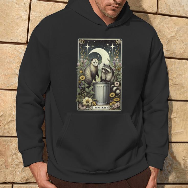 Team Trash Tarot Card Opossum Witchcraft Goth Possum Racoon Hoodie Lifestyle