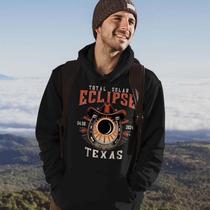 Texas Total Solar Eclipse April 8 2024 Totality Cowboy Hoodie Lifestyle