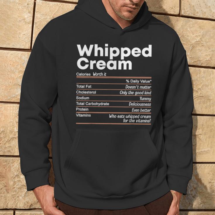 Thanksgiving Whipped Cream Nutritional Facts Hoodie Lifestyle