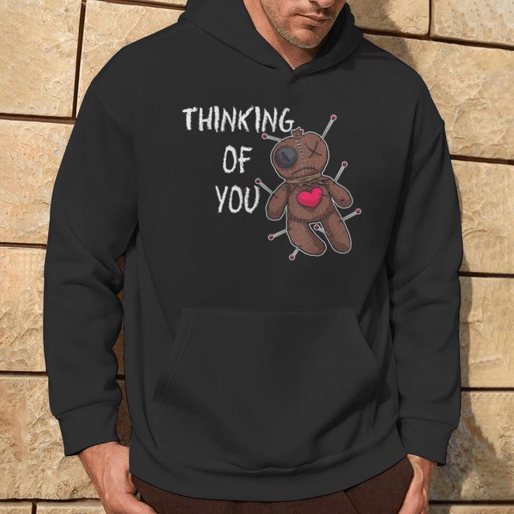 Thinking Of You Macabre Voodoo Doll For Valentine's Day Hoodie Lifestyle