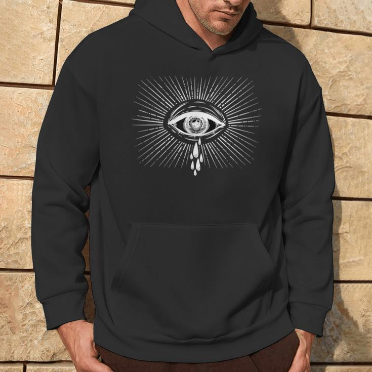 Third Eye Crying Trippy Psychedelic All Seeing Eye Hoodie Lifestyle
