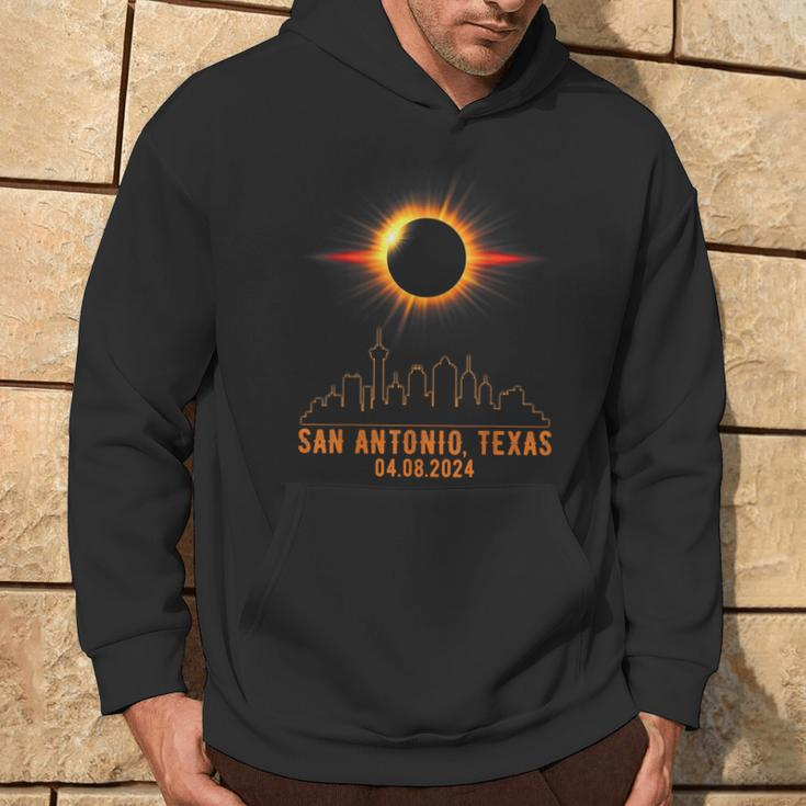 Total Solar Eclipse 04082024 San Antonio Texas Hoodie Lifestyle