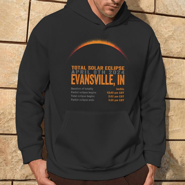 Total Solar Eclipse 2024 Evansville Indiana Path Of Totality Hoodie Lifestyle