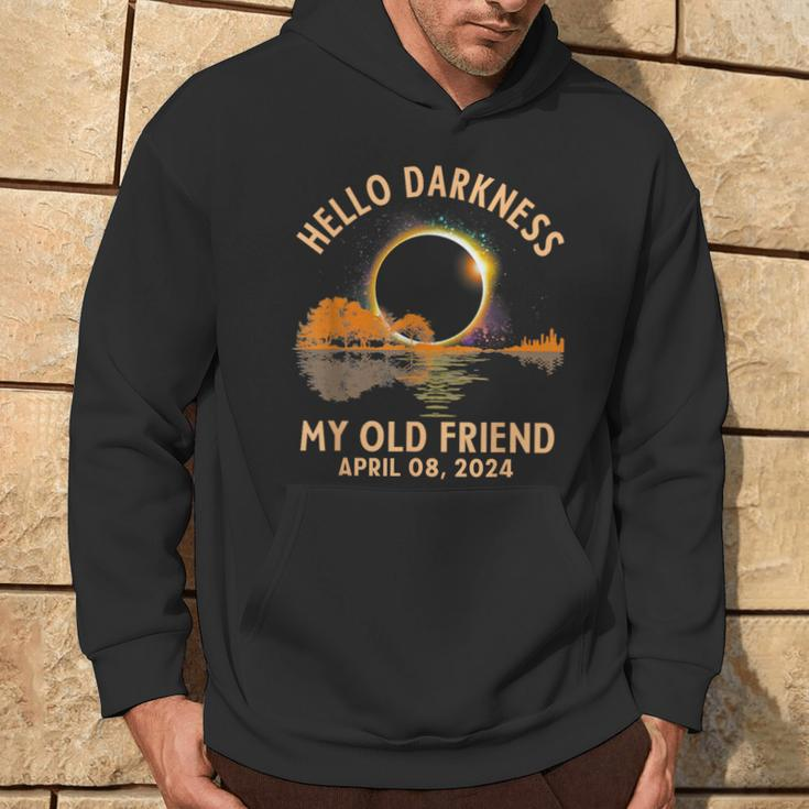 Total Solar Eclipse 2024 Hello Darkness My Old Friend Hoodie Lifestyle