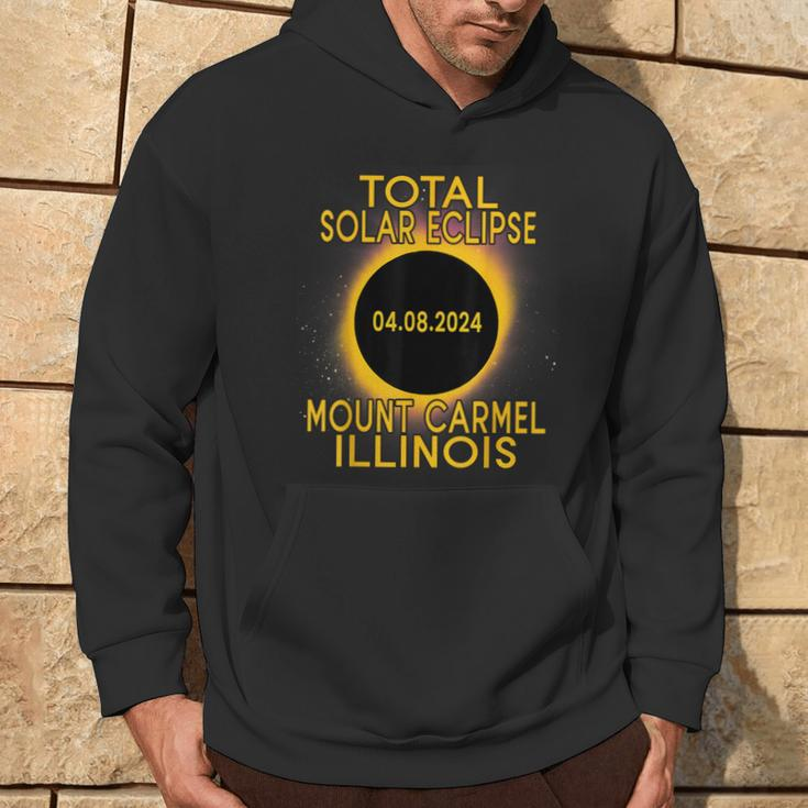 Total Solar Eclipse 2024 Mount Carmel Illinois Hoodie Lifestyle