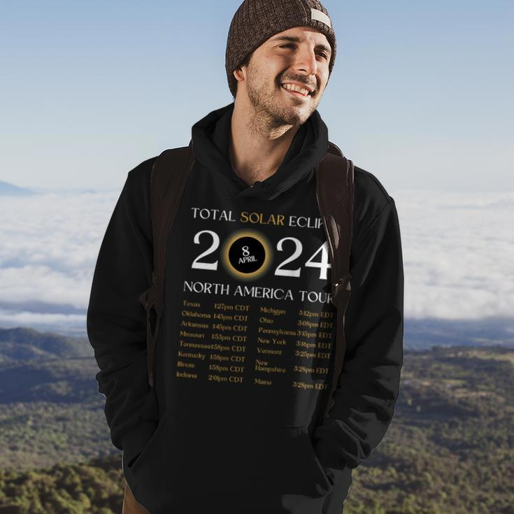 Total Solar Eclipse 2024 North America Tour Totality Hoodie Lifestyle