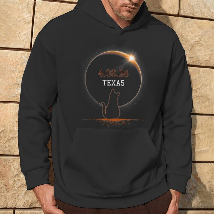 Total Solar Eclipse 2024 State Texas Cat Total Solar Eclipse Hoodie Lifestyle