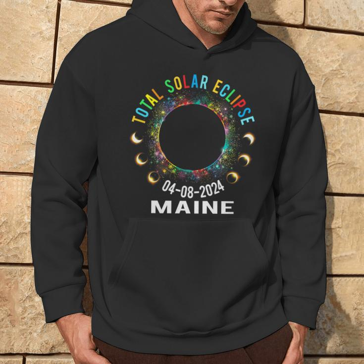 Total Solar Eclipse 2024 Totality April 8 2024 Maine Usa Hoodie Lifestyle