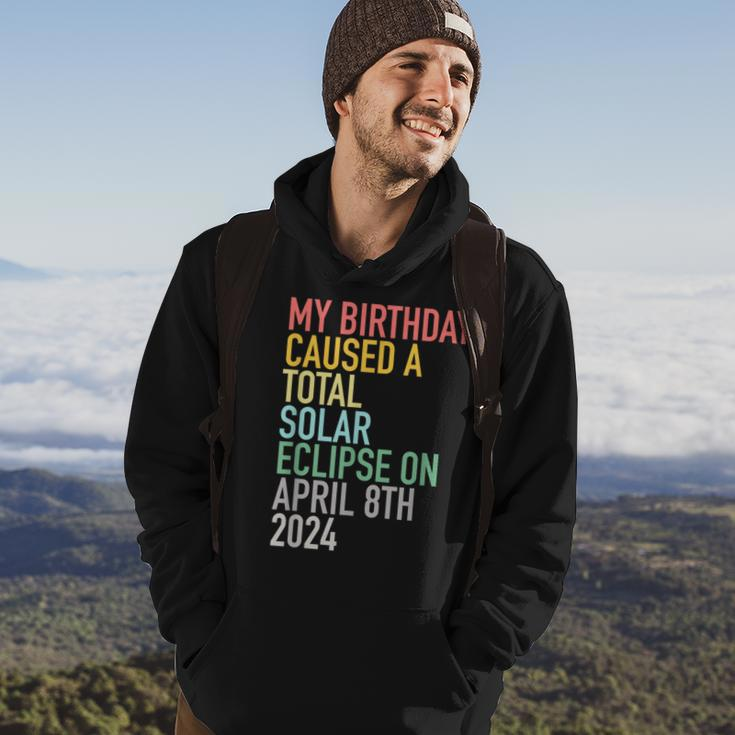 Total Solar Eclipse 4-8-2024 April 8Th Birthday Astrology Hoodie Lifestyle