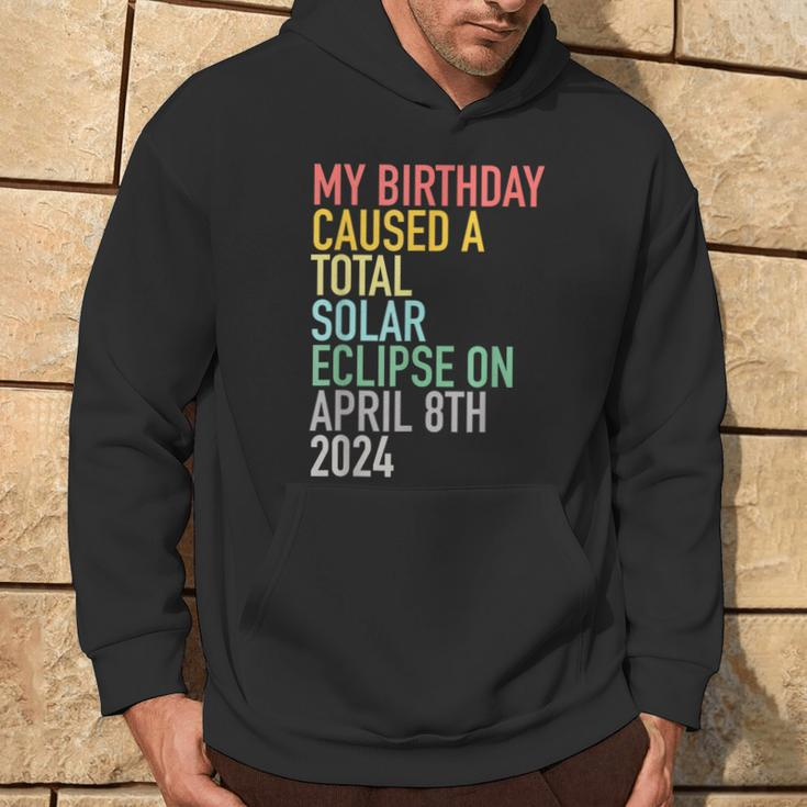 Total Solar Eclipse 4-8-2024 April 8Th Birthday Astrology Hoodie Lifestyle