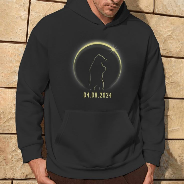 Total Solar Eclipse Bear Lover April 8 2024 Totality Hoodie Lifestyle