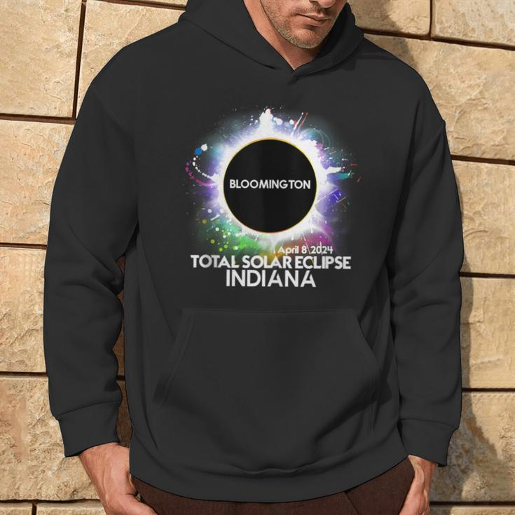 Total Solar Eclipse Bloomington Indiana 2024 Colorful Sun Hoodie Lifestyle