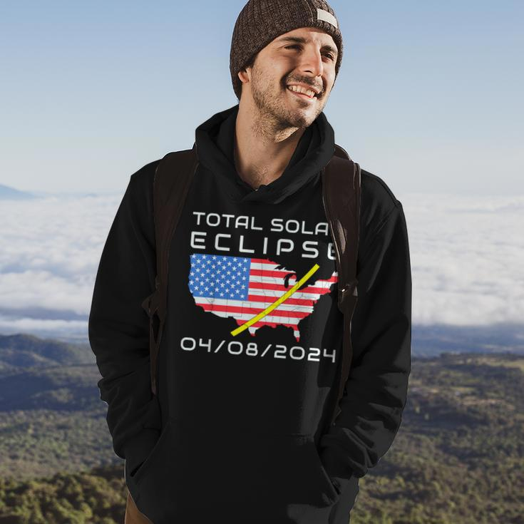 Total Solar Eclipse Path Totality America Map 8 April 2024 Hoodie Lifestyle