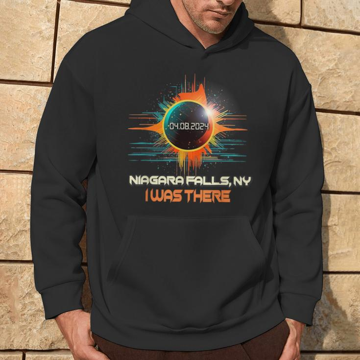 Total Solar Eclipse Retro Niagara Falls New York Ny Hoodie Lifestyle