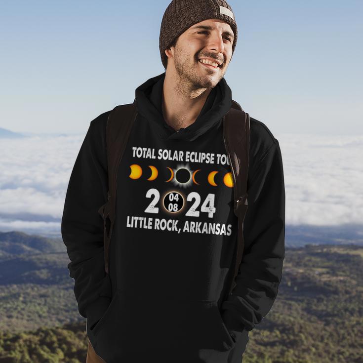 Total Solar Eclipse Us Tour 04 08 2024 Little Rock Arkansas Hoodie Lifestyle