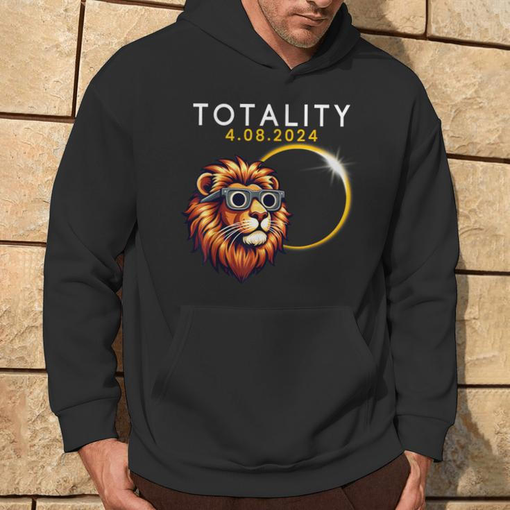 Totality 2024 Total Solar Eclipse Lion 4 8 2024 America Fun Hoodie Lifestyle