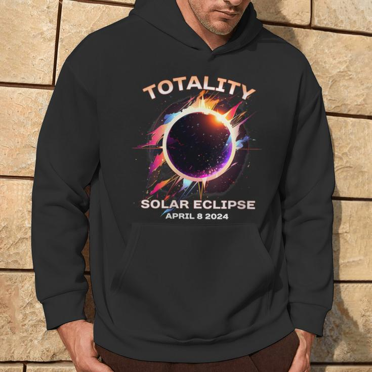 Totality Solar Eclipse April 8 2024 Event Souvenir Graphic Hoodie Lifestyle