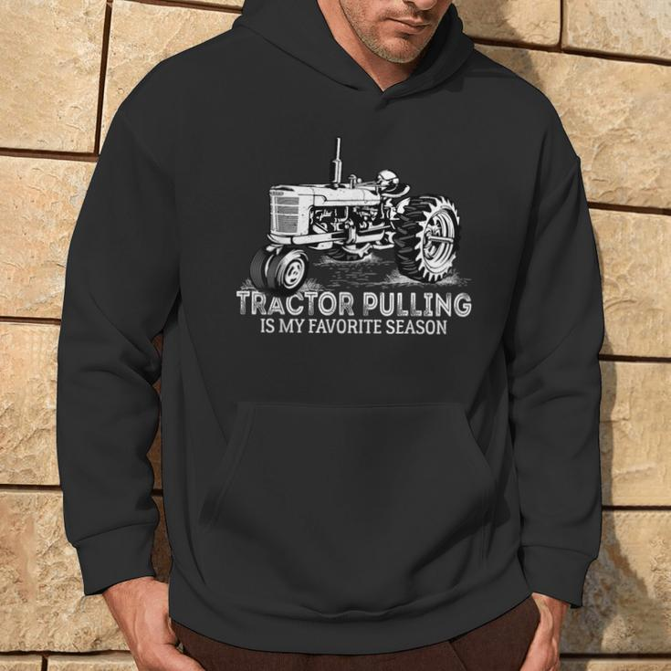Tractor Pulling Is My Favorite Season Retro Vintage Tractor Hoodie Lifestyle