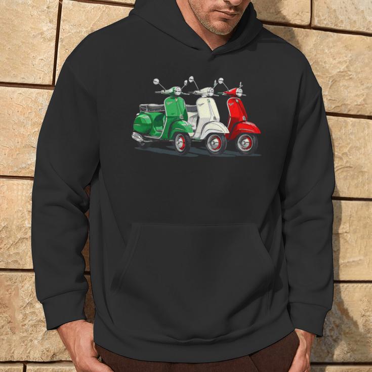 Tricolore Mit Italienischer Flagge Italienischer Roller Kapuzenpullover Lebensstil