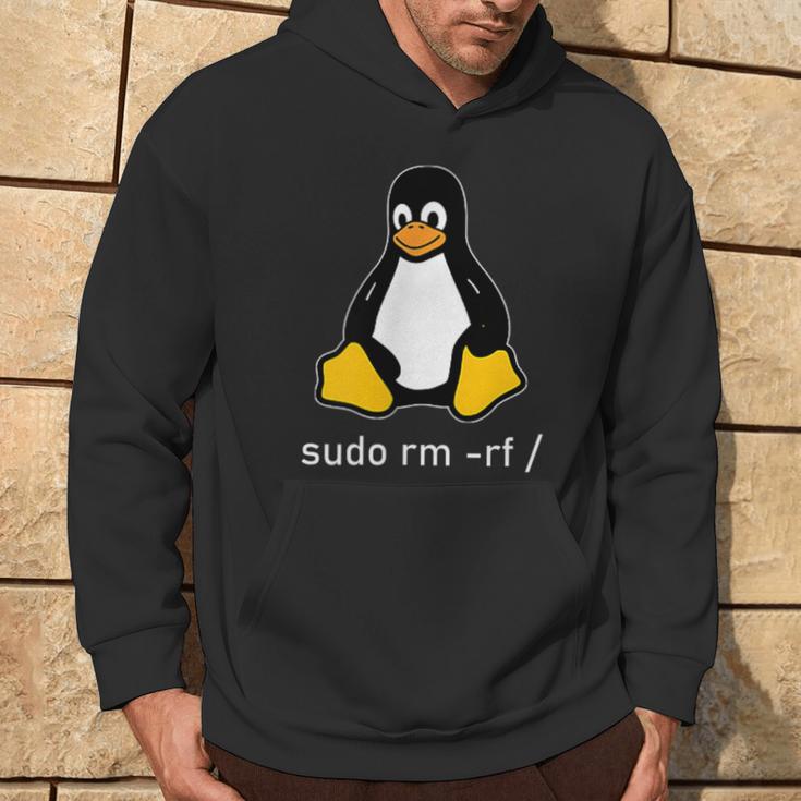 Tux Linux Penguin Sudo Rm -Rf Computer Science Kapuzenpullover Lebensstil