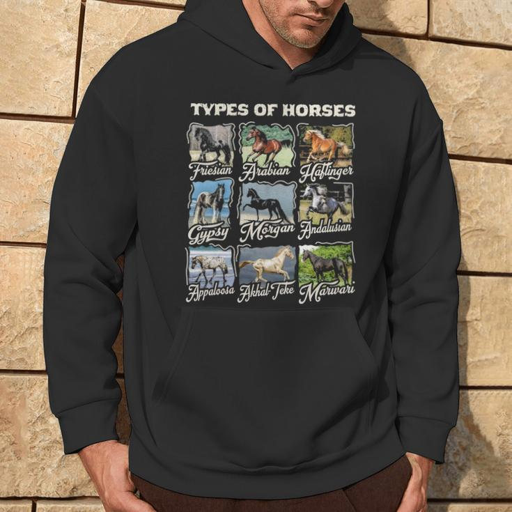 Types Of Horses Lover Cute Riding Girl Boyn Horse Hoodie Lifestyle