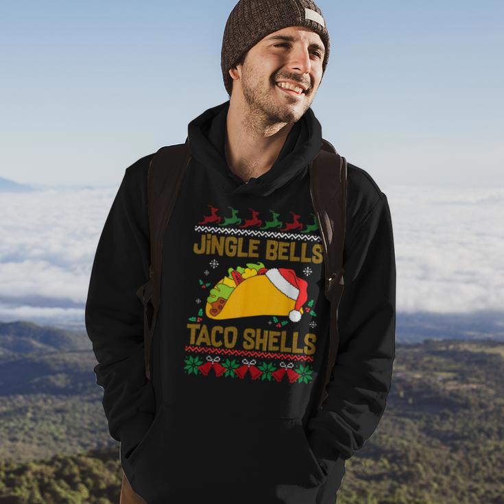 Ugly Christmas Fast Food Joke Jingle Bells Taco Shells Hoodie Lifestyle