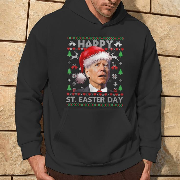 Ugly Christmas Sweater Joe Biden Happy Easter Day Xmas Hoodie Lifestyle