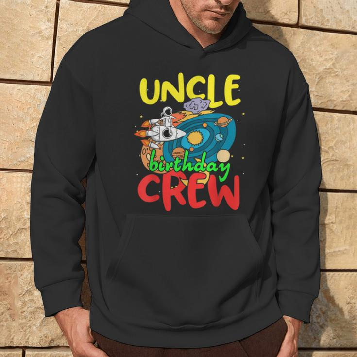 Uncle Birthday Crew Outer Space Planets Universe Party Hoodie Lifestyle