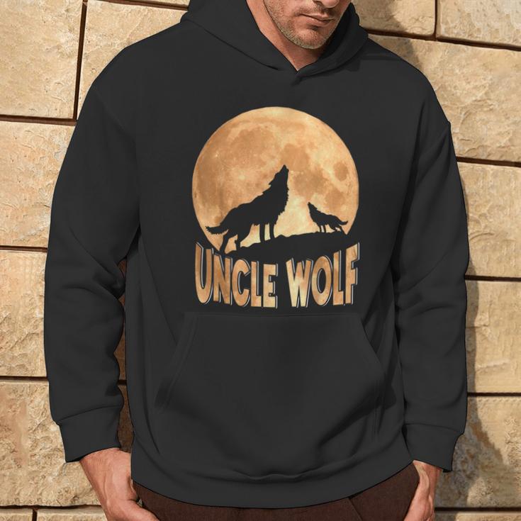 Uncle Wolf Happy Father's Day Matching Wolf Lover Hoodie Lifestyle