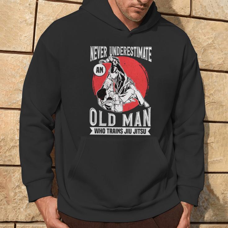 Never Underestimate An Old Guy Who Trains Jiu Jitsu Hoodie Lifestyle