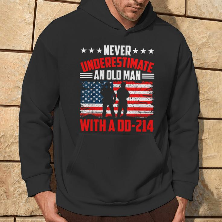 Never Underestimate An Old Man With A Dd214 Veterans Day Hoodie Lifestyle