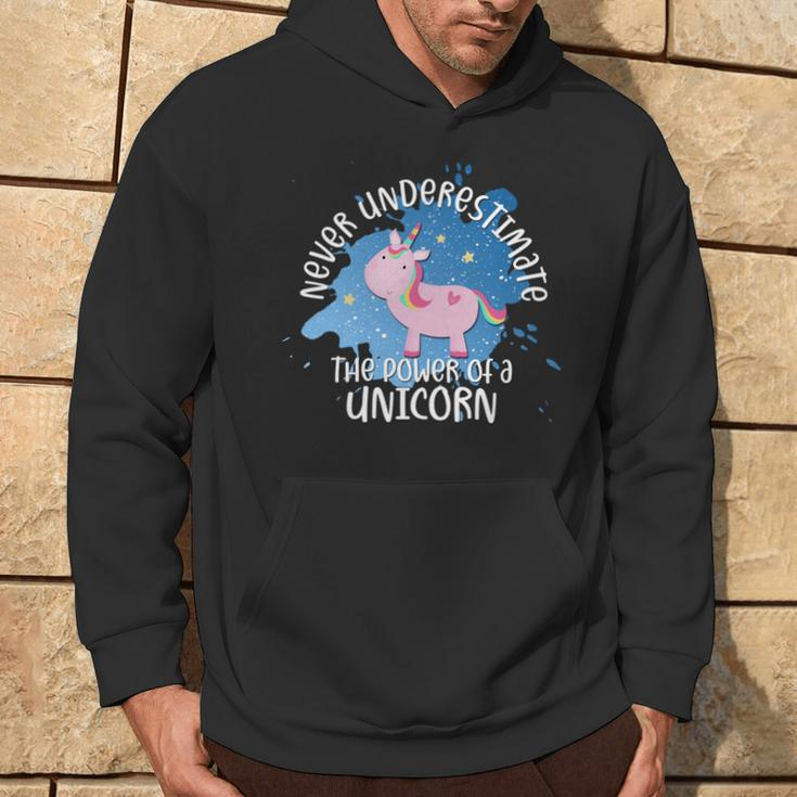 Never Underestimate The Power Of A Unicorn Quote Hoodie Lifestyle