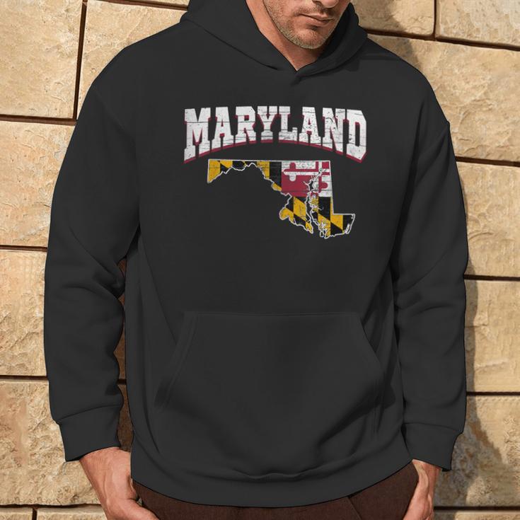 Us Citizen Proud America State Flag Land Map Maryland Hoodie Lifestyle