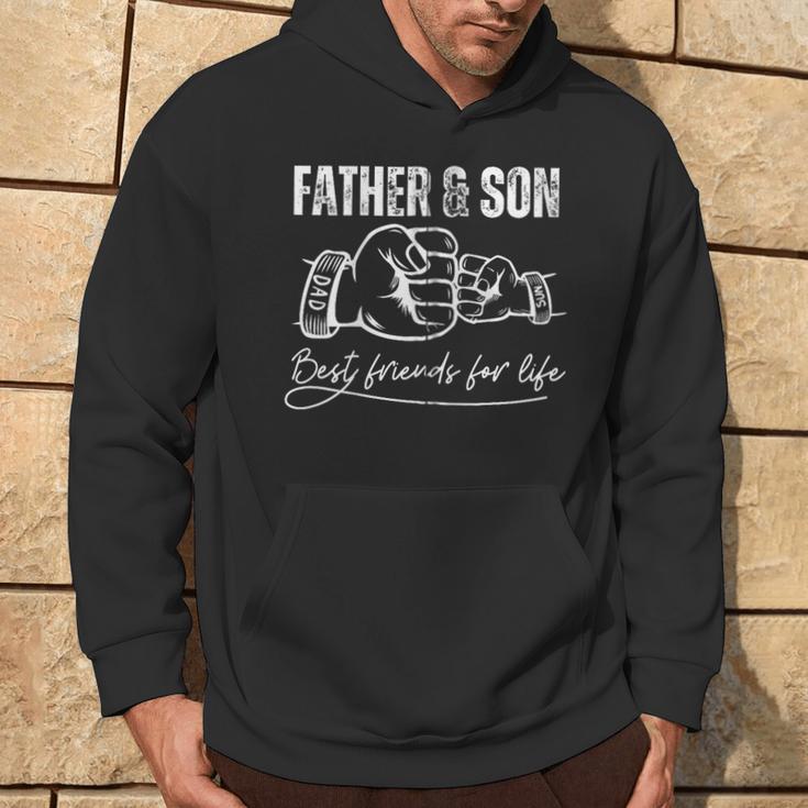 Vater Sohn Freunde Faust Bump Papaatertag Familie Kapuzenjacke Kapuzenpullover Lebensstil