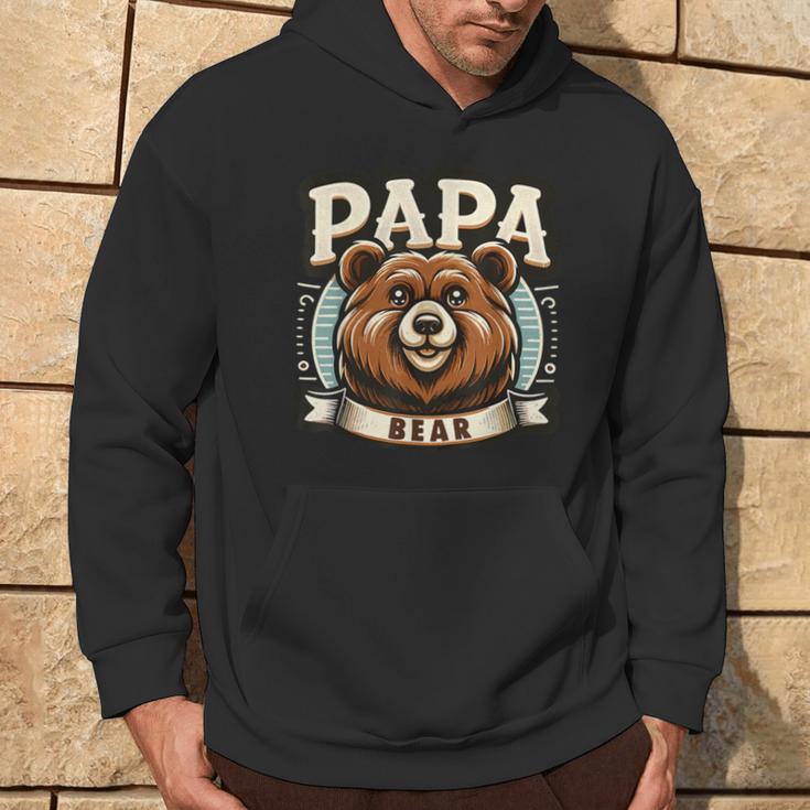 Vater Zumatertag Papa Bear Papa Kapuzenpullover Lebensstil