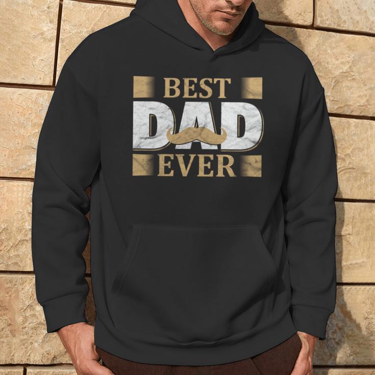 Vatertagaterintage Mustache Best Dad Ever Papa Kapuzenpullover Lebensstil