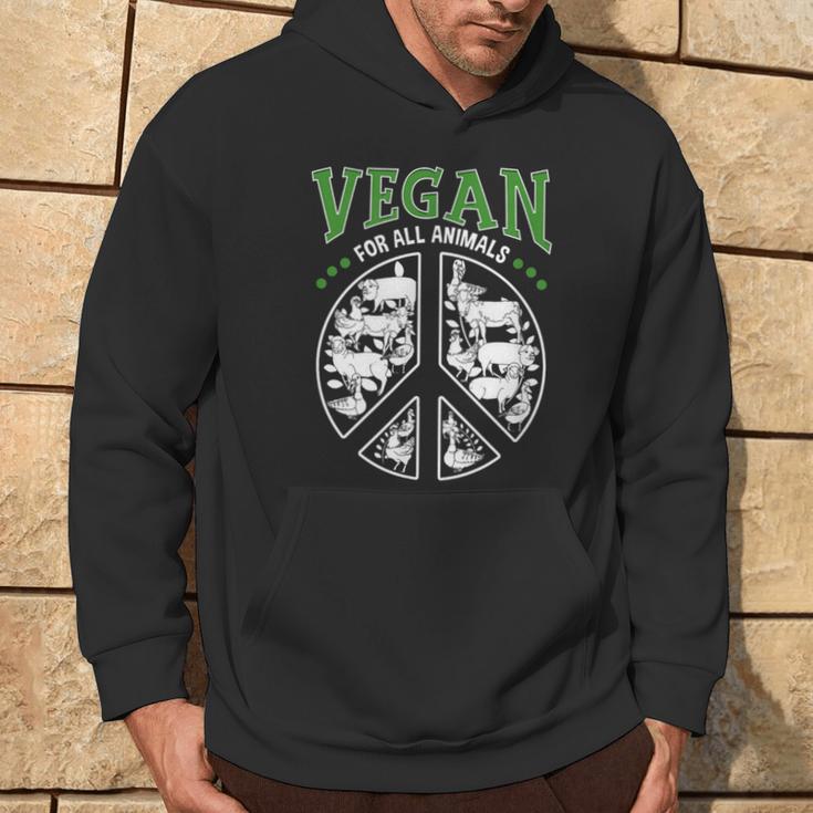 Vegan For All Animals And Peace Love Equality And Hope Hoodie Lifestyle