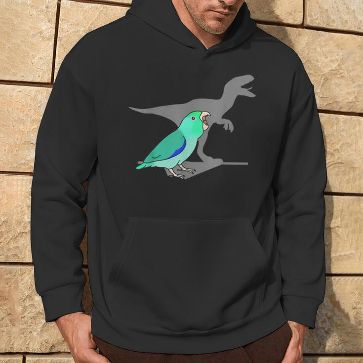Velociraptor Turquoise Parrotlet Dinosaur Parrot Birb Memes Hoodie Lifestyle