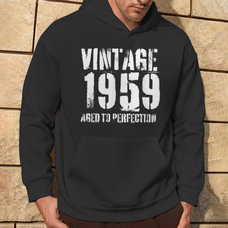 Vintage 1959 Birthday Retro Style Hoodie Lifestyle