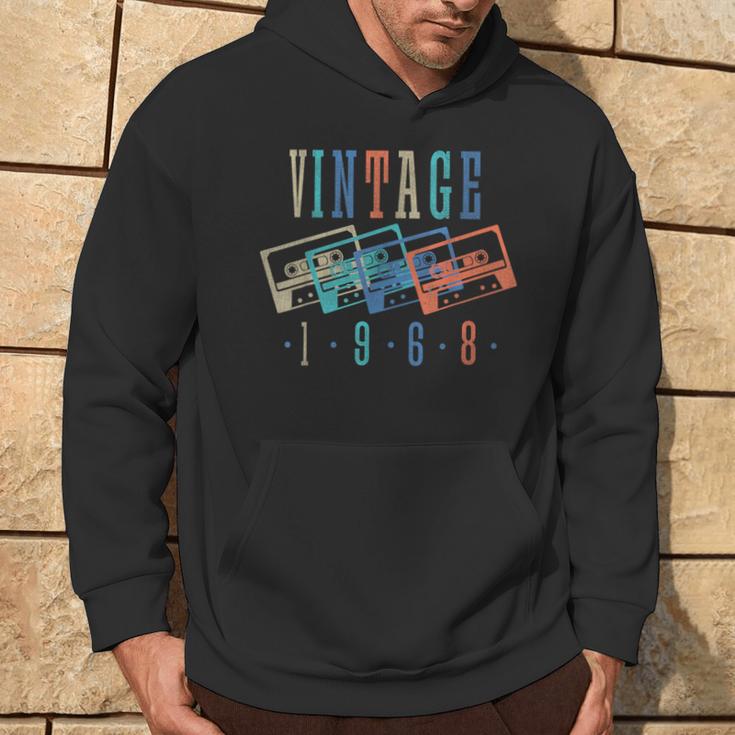 Vintage 1968 Cassette Tape 1968 Birthday 56 Year Old Hoodie Lifestyle