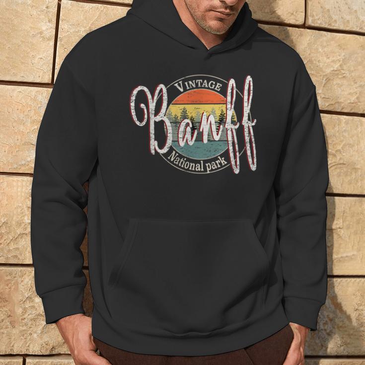 Vintage Banff National Park Hoodie Lifestyle