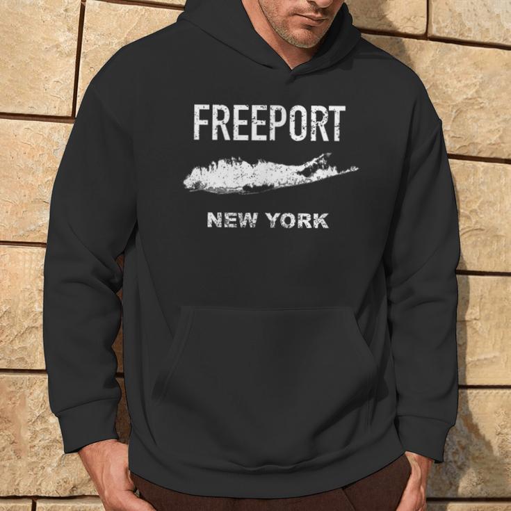 Vintage Freeport Long Island New York Hoodie Lifestyle