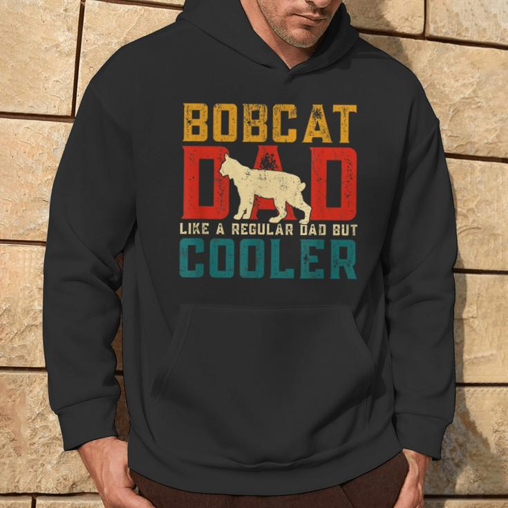 Vintage Retro Bobcat Dad Like A Regular Dad But Cooler Hoodie Lifestyle
