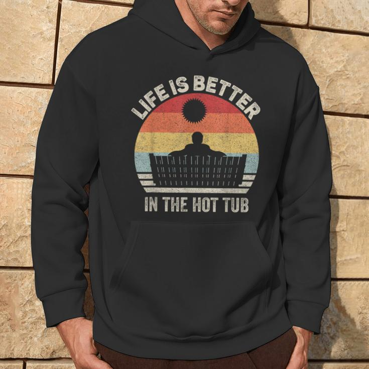 Vintage Retro Life Is Better In The Hot Tub Hoodie Lifestyle
